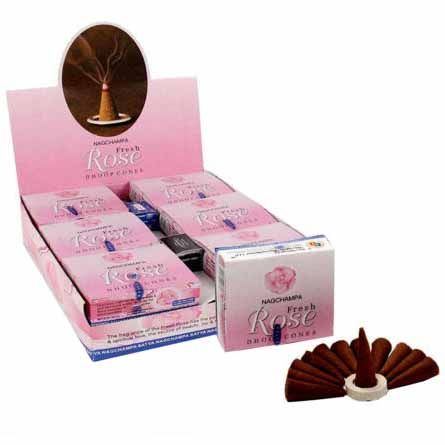 Incenso Fresh Rose Dhoop Cones