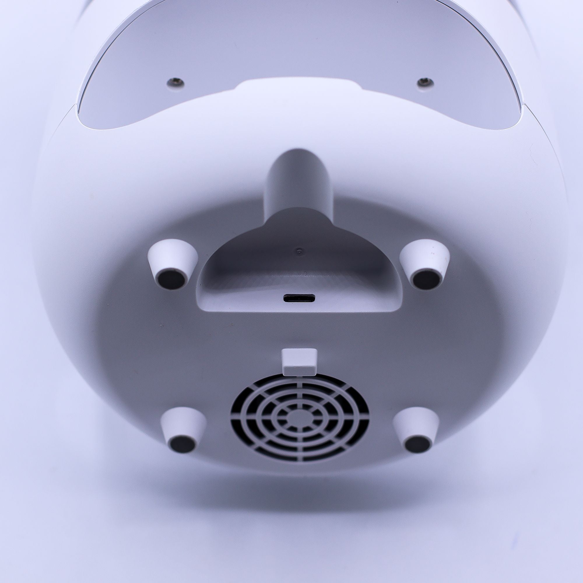 Difusor de aroma con efecto de llama de piedra de sal - USB blanco - Cambio de color y temporizador